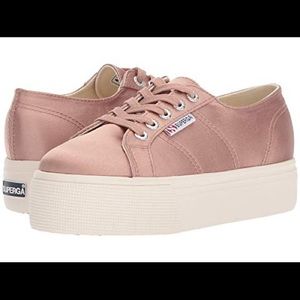 Superga Platform Sneakers Blush Satin
